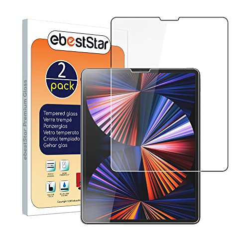 ebestStar - {2 Stück) Panzer Schutz Glas für iPad Pro 12.9 M1 2021 2020, 3D Displayschutz, 9H gehärte Glas, Abgerundete, Blasenfrei von ebestStar