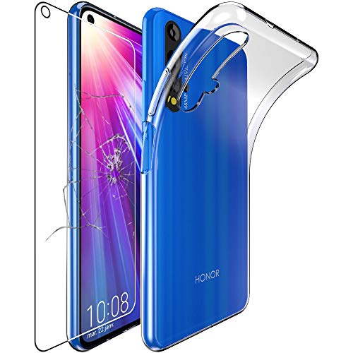 ebestStar - Hülle für Honor 20, Silikon Handyhülle Cover, Klar TPU Schutzhülle, Slim Handy Case, Transparent + Panzer Schutz Glas von ebestStar