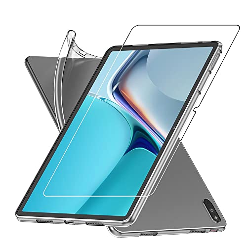 ebestStar - Hülle für Huawei MatePad 11 2021, Silikon Handyhülle Cover, Klar TPU Schutzhülle, Slim Handy Case, Transparent + Panzer Schutz Glas von ebestStar