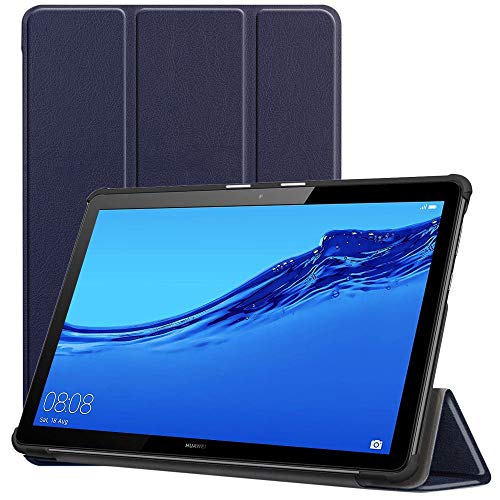 ebestStar - Hülle für Huawei MediaPad T5 10 Tablet 10.1, Slim Smart Cover (Ultra Dünn), Schutzhülle Etui, Ständer Case Cover, Dunkelblau von ebestStar