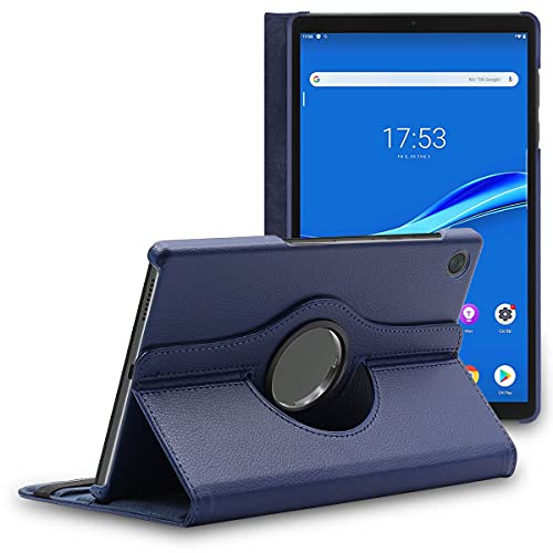 ebestStar - Hülle für Lenovo Tab M10 HD 10.1 (Gen 2, TB-X306F), Drehbar Schutzhülle, PU-Lederhülle, Rotierende Ständer Etui, Rotating Case Cover, Dunkelblau von ebestStar