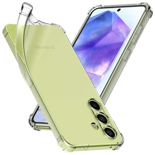 ebestStar - Hülle für Samsung Galaxy A55 5G SM-A556B, Silikon Handyhülle, Klar TPU Schutzhülle, verstärkten Rändern und Ecken, Transparent ebestStar - Hülle für Samsung Galaxy A55 5G SM-A556B, Silikon Handyhülle, Klar TPU Schutzhülle, verstärkten Rändern und Ecken, Transparent von ebestStar