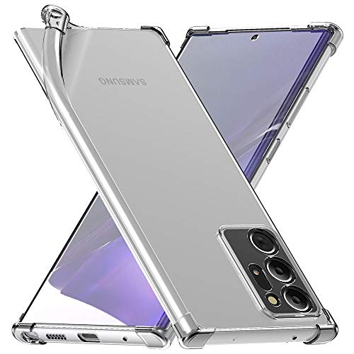 ebestStar - Hülle für Samsung Galaxy Note20 Ultra (4G, 5G), Silikon Handyhülle, Klar TPU Schutzhülle, verstärkten Rändern und Ecken, Transparent von ebestStar