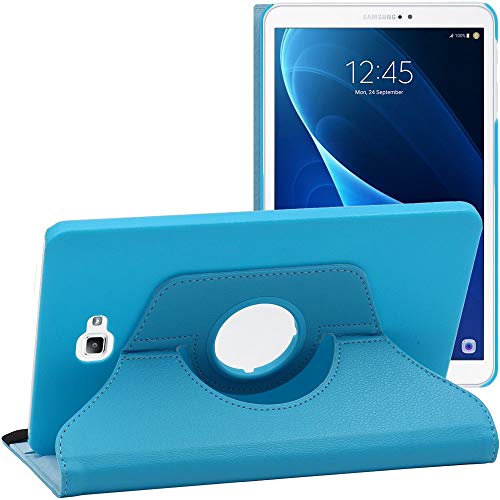 ebestStar - Hülle für Samsung Galaxy Tab A6 Tab A 10.1 (2018, 2016) T580 T585, Drehbar Schutzhülle, PU-Lederhülle, Rotierende Ständer Etui, Rotating Case Cover, Blau von ebestStar