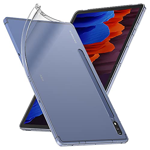 ebestStar - Hülle für Samsung Galaxy Tab S7+ SM-T970, Silikon Handyhülle Cover, Klar TPU Schutzhülle, Slim Handy Case, Transparent von ebestStar