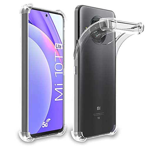ebestStar - Hülle für Xiaomi Mi 10T Lite 5G, Silikon Handyhülle, Klar TPU Schutzhülle, verstärkten Rändern und Ecken, Transparent von ebestStar