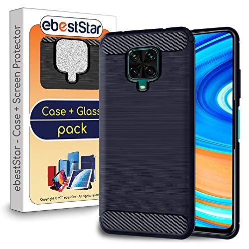 ebestStar - Hülle für Xiaomi Redmi Note 9 PRO Note 9S, Silikon Handyhülle Cover, Carbon Fiber Texture Schutzhülle, Dunkelblau von ebestStar