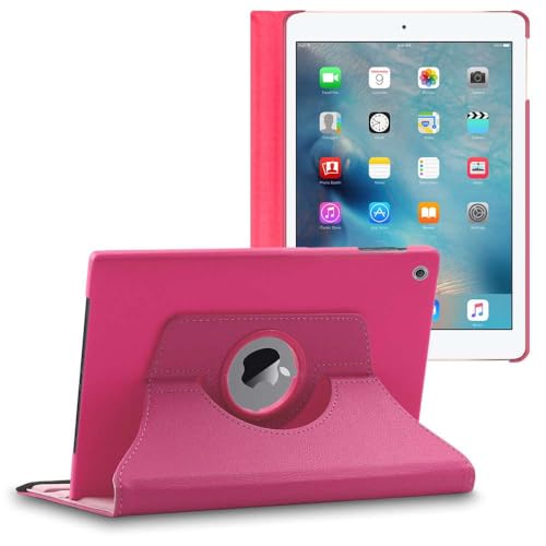 ebestStar - Hülle für iPad 2018 iPad 9.7 2017, Air 1 2013, Drehbar Schutzhülle, PU-Lederhülle, Rotierende Ständer Etui, Rotating Case Cover, Pink von ebestStar