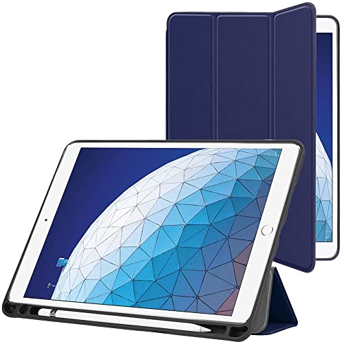 ebestStar - Hülle für iPad Air 2019 Air 3, Slim Smart Cover mit Stifthalter, Schutzhülle Etui Ständer, Dunkelblau von ebestStar