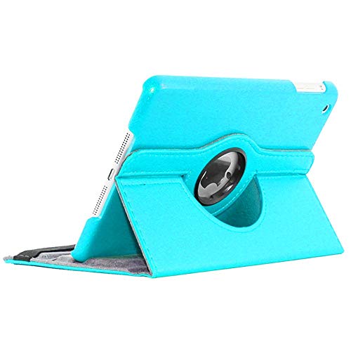 ebestStar - Hülle für iPad Mini iPad Mini 1/2/3, Drehbar Schutzhülle, PU-Lederhülle, Rotierende Ständer Etui, Rotating Case Cover, Blau von ebestStar