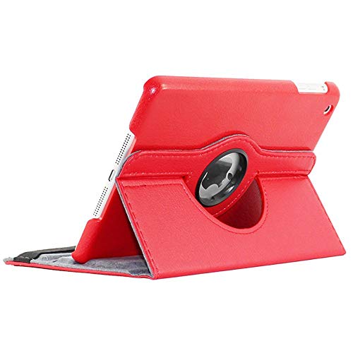 ebestStar - Hülle für iPad Mini iPad Mini 1/2/3, Drehbar Schutzhülle, PU-Lederhülle, Rotierende Ständer Etui, Rotating Case Cover, Rot von ebestStar