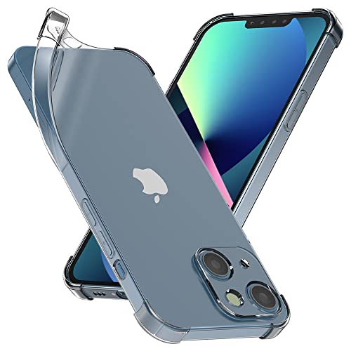 ebestStar - Hülle für iPhone 13 Mini, Silikon Handyhülle, Klar TPU Schutzhülle, verstärkten Rändern und Ecken, Transparent von ebestStar