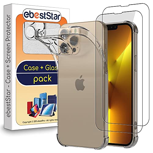 ebestStar - Hülle für iPhone 13 Pro Max, Silikon Handyhülle, Klar TPU Schutzhülle, verstärkten Rändern und Ecken, Transparent + Panzer Schutz Glas x2 ebestStar - Hülle für iPhone 13 Pro Max, Silikon Handyhülle, Klar TPU Schutzhülle, verstärkten Rändern und Ecken, Transparent + Panzer Schutz Glas x2 von ebestStar