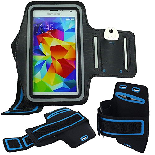 ebestStar - Sportarmband für Samsung Galaxy S5 G900F, S5 New G903F Neo, PU-Lederhülle Cover, Sport-Handyhalter, Verstellbarer und schweißresistenter, Schwarz ebestStar - Sportarmband für Samsung Galaxy S5 G900F, S5 New G903F Neo, PU-Lederhülle Cover, Sport-Handyhalter, Verstellbarer und schweißresistenter, Schwarz von ebestStar
