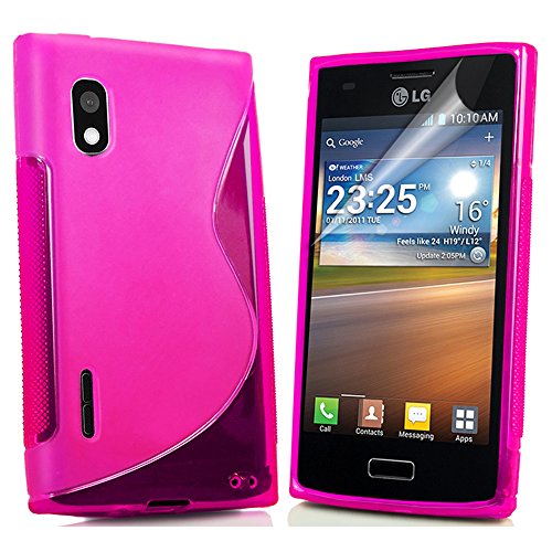 ebestStar - kompatibel mit LG Optimus L5 Hülle E610 Flex Silikongel Handyhülle, Klar TPU Schutzhülle, S-line, Pink von ebestStar