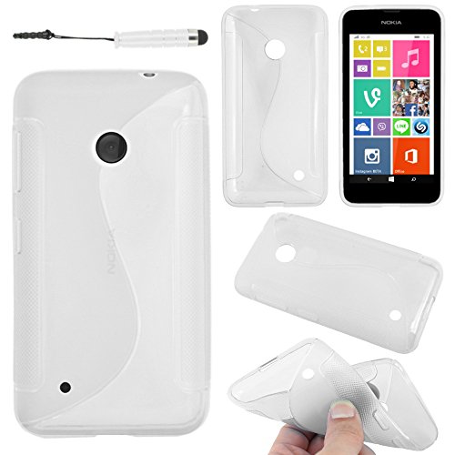 ebestStar - kompatibel mit Nokia Lumia 530 Hülle Flex Silikongel Handyhülle, Klar TPU Schutzhülle, S-line + Mini Stift, Transparent von ebestStar