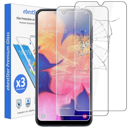 ebestStar - kompatibel mit Samsung Galaxy A10S/A10 Panzer Schutz Glas (x3 Stück) SM-A105F, SM-A107F Schutzfolie, 9H gehärte Schutzglas, HD Displayschutz, Ultrabeständig von ebestStar