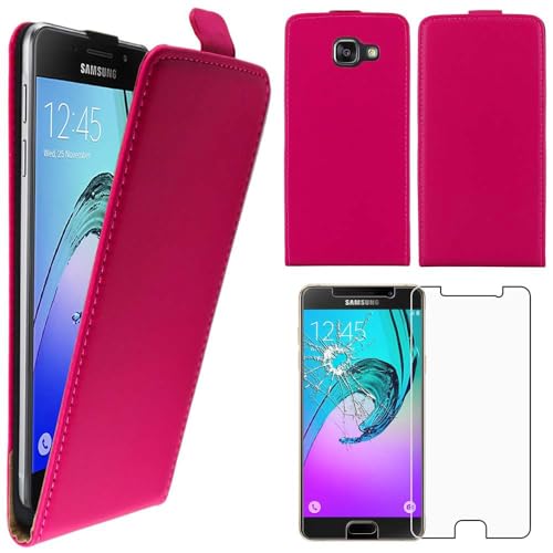 ebestStar - kompatibel mit Samsung Galaxy A5 2016 Hülle SM-A510F PU Kunstleder Etui mit Klappe, Handyhülle Schutzhülle Case Cover, Pink + Panzer Schutz Glas von ebestStar