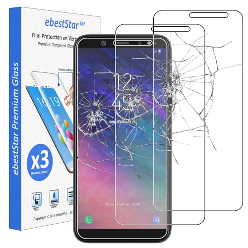 ebestStar - kompatibel mit Samsung Galaxy A6 2018 Panzer Schutz Glas (x3 Stück) SM-A600F Schutzfolie, 9H gehärte Schutzglas, HD Displayschutz, Ultrabeständig von ebestStar