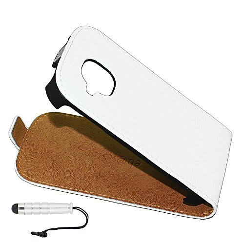 ebestStar - kompatibel mit Samsung Galaxy S3 Mini Hülle GT-i8190, i8190N PU Kunstleder Etui mit Klappe, Handyhülle Schutzhülle Case Cover + Mini Stift, Weiss [Phone: 121.6 x 63 x 9.9mm, 4.0''] von ebestStar