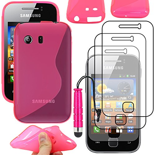 ebestStar - kompatibel mit Samsung Galaxy Y Hülle S5360 Flex Silikongel Handyhülle, Klar TPU Schutzhülle, S-line + Mini Stift +3 Kunststofffolies, Pink ebestStar - kompatibel mit Samsung Galaxy Y Hülle S5360 Flex Silikongel Handyhülle, Klar TPU Schutzhülle, S-line + Mini Stift +3 Kunststofffolies, Pink von ebestStar