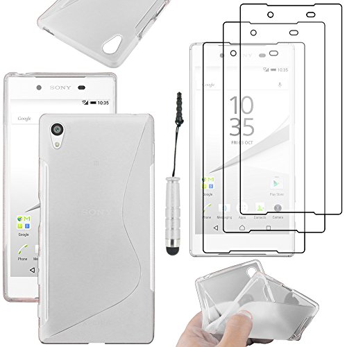 ebestStar - kompatibel mit Sony Xperia Z5 Hülle Z5/Z5 Dual Flex Silikongel Handyhülle, Klar TPU Schutzhülle, S-line + Mini Stift +3 Kunststofffolies, Transparent von ebestStar