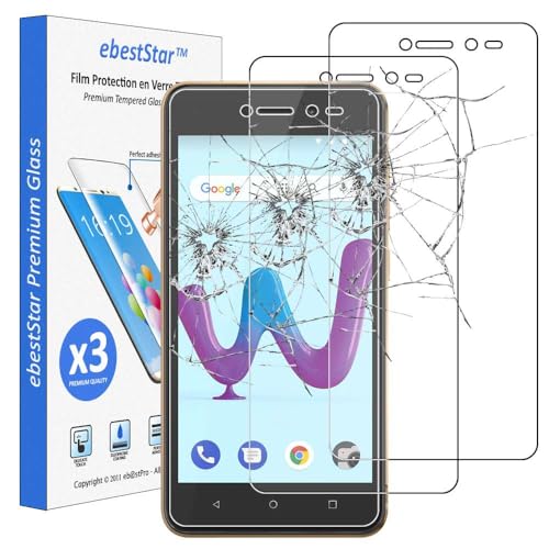 ebestStar - kompatibel mit Wiko Sunny 3 Panzer Schutz Glas (x3 Stück) Sunny3 Schutzfolie, 9H gehärte Schutzglas, HD Displayschutz, Ultrabeständig von ebestStar