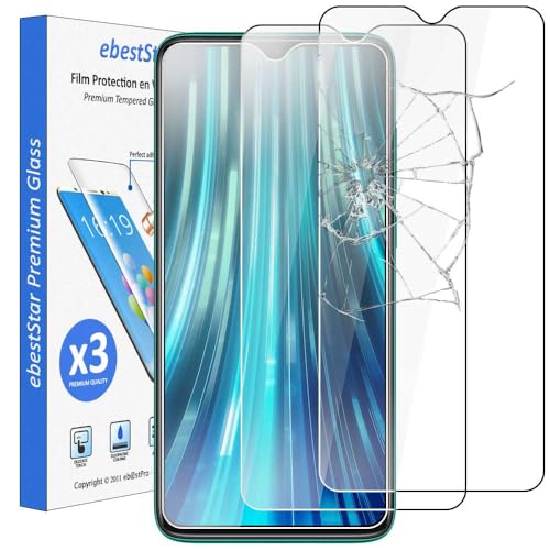 ebestStar - kompatibel mit Xiaomi Redmi Note 8 Pro Panzer Schutz Glas (x3 Stück) Schutzfolie, 9H gehärte Schutzglas, HD Displayschutz, Ultrabeständig von ebestStar