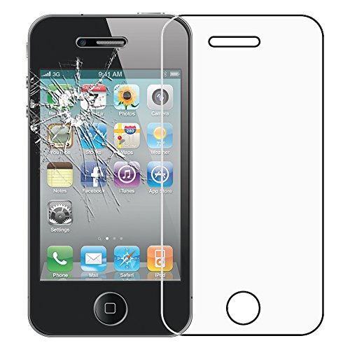 ebestStar - kompatibel mit iPhone 4 Panzer Schutz Glas iPhone 4S Schutzfolie, 9H gehärte Schutzglas, HD Displayschutz, Ultrabeständig von ebestStar