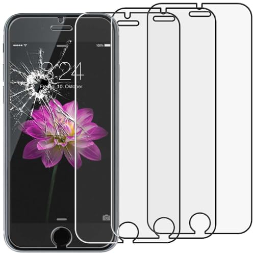 ebestStar - kompatibel mit iPhone 6 Panzer Schutz Glas (x3 Stück) iPhone 6S Schutzfolie, 9H gehärte Schutzglas, HD Displayschutz, Ultrabeständig von ebestStar