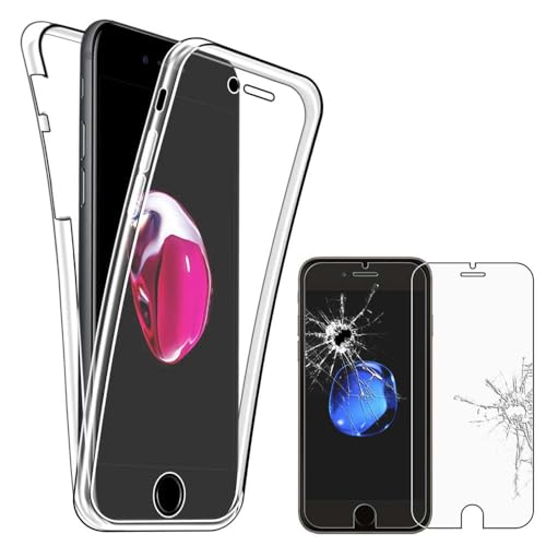 ebestStar - kompatibel mit iPhone 7 Hülle iPhone 8 Integrales Silikongel Gehäuse Handyhülle Schutzhülle Full TPU Case Cover, Transparent + Panzer Schutz Glas ebestStar - kompatibel mit iPhone 7 Hülle iPhone 8 Integrales Silikongel Gehäuse Handyhülle Schutzhülle Full TPU Case Cover, Transparent + Panzer Schutz Glas von ebestStar