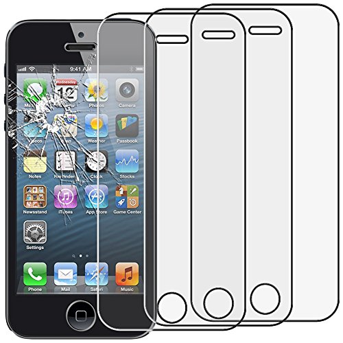 ebestStar - kompatibel mit iPhone SE Panzer Schutz Glas (x3 Stück) iPhone 5 5S Schutzfolie, 9H gehärte Schutzglas, HD Displayschutz, Ultrabeständig von ebestStar