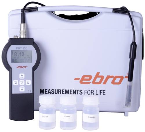 Ebro PHT 830 Set 1 pH Meter Set mit robuster Kunststoffelektrode ideal für Feldeinsatz im von ebro