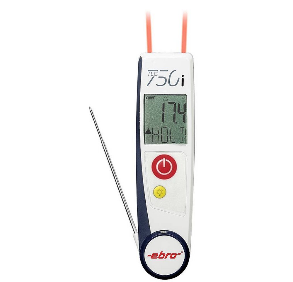 ebro Außentemperaturanzeige Duales -/Klappthermometer, HACCP-konform, Kontaktmessung, Berührungslose IR-Messung von ebro