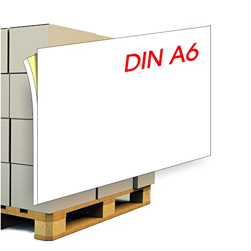 Paketaufkleber/Palettenaufkleber DIN A6 + 4,5 mm Anfaß-/Abziehlasche - 500 Etiketten. Adressetikett/Versandaufkleber von ebs Versand