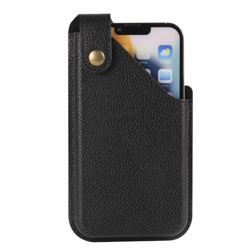 PU-Leder-Handy-Holster mit Gürtelclip, Gürteltasche, Handyhalter für iPhone 15 Plus 15 14 13 Pro Max Samsung Galaxy S23 Ultra S22 Ultra A54 A53 A33 5G S23+ Google Pixel 7 6 (schwarz) von ebuymore