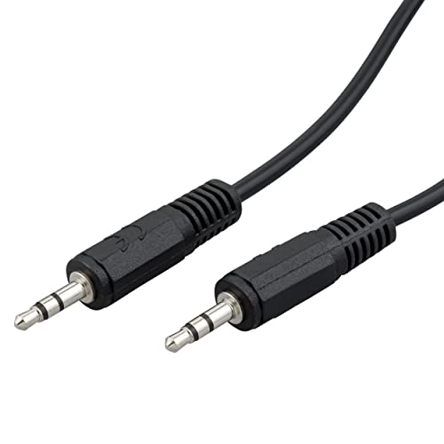 ecabo 10001 Stereo Audio Klinken-Kabel 3,5mm Klinken Stecker auf 3,5mm Klinken Stecker – AUX-Kabel – für Autoradios, MP3-Player, Receiver, Computer, Laptops, 0,10m, schwarz von ecabo