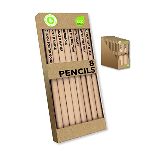 Eco Nature - Schreibwaren-Set – Schreibwaren – Schulbedarf & Universität Essentials natürliche Bleistifte – Kunst und Handwerk – 8 Stück Eco Nature - Schreibwaren-Set – Schreibwaren – Schulbedarf & Universität Essentials natürliche Bleistifte – Kunst und Handwerk – 8 Stück von eco nature