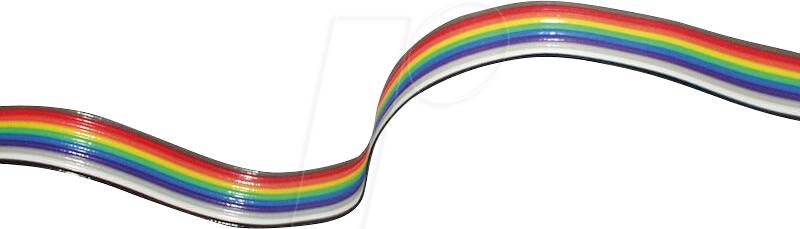 ECON 28AWG64F - Flachbandkabel 28AWG 64 polig farbig 30,5 m 1,27 mm von econ Connect