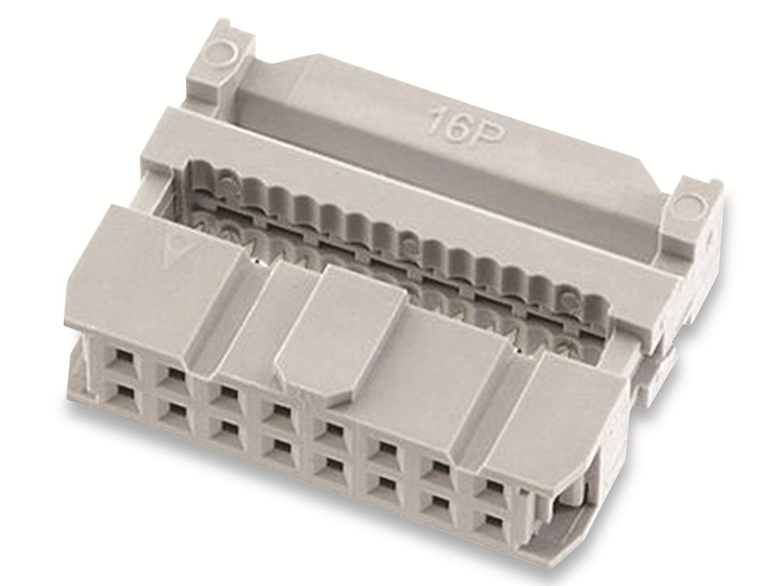 ECON CONNECT Pfostenverbinder, DIN 41651, 16-polig, grau, RM 2,54 mm von econ Connect