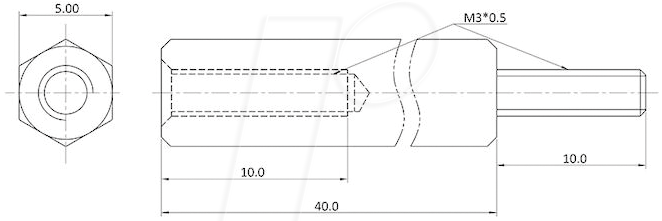ECON D3X40A5MH - Abstandsbolzen Messing M3 40 mm Innen/Außen 100St. ECON D3X40A5MH - Abstandsbolzen Messing M3 40 mm Innen/Außen 100St. von econ Connect