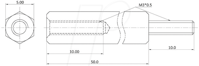 ECON D3X50A5MH - Abstandsbolzen Messing M3 50 mm Innen/Außen 100St. ECON D3X50A5MH - Abstandsbolzen Messing M3 50 mm Innen/Außen 100St. von econ Connect