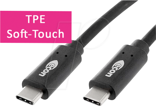 ECON U32CC1SW - USB 20 Gb/s Kabel, C Stecker auf C Stecker, 1 m ECON U32CC1SW - USB 20 Gb/s Kabel, C Stecker auf C Stecker, 1 m von econ Connect
