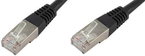 Econ connect F6TP0,25SW RJ45 Netzwerkkabel, Patchkabel CAT 6 S/FTP 0.25m Schwarz Paarschirm von econ Connect