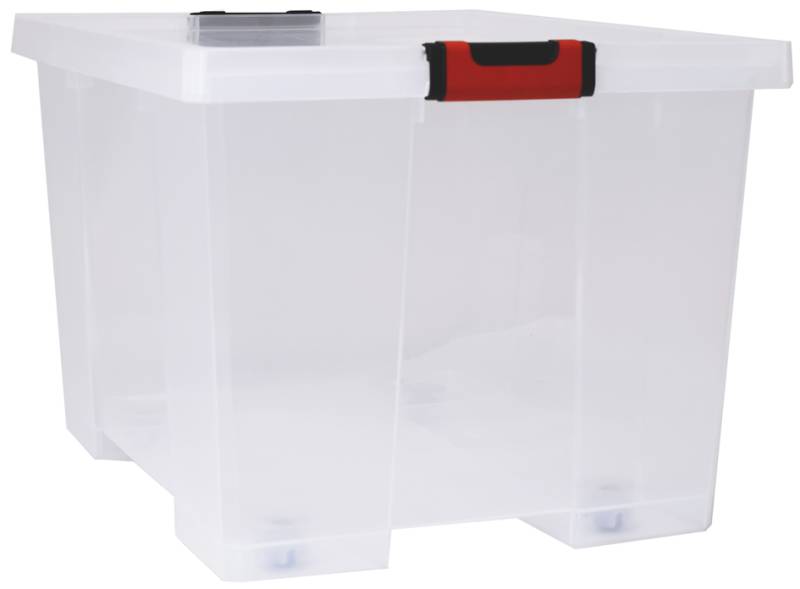 EDA Aufbewahrungsbox CLiPSTOCK, 75 Liter, PP, mit Rollen von eda