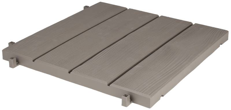 EDA Bodenplatte in Holzoptik, (B)384 mm, Kunststoff, taupe von eda