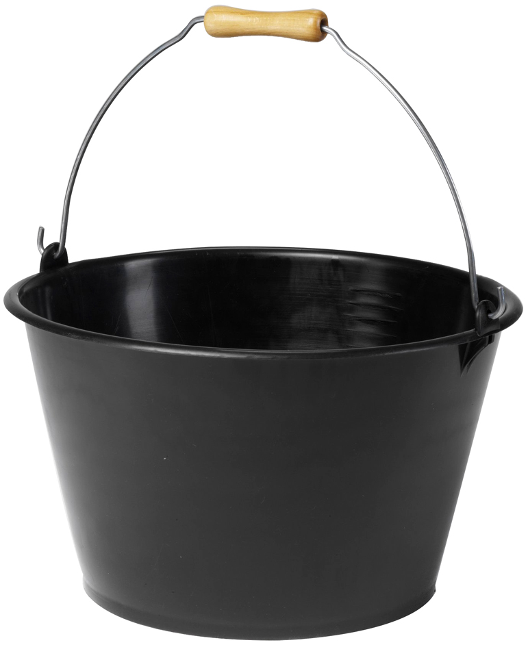 EDA Eimer, 15,5 Liter, Kunststoff, schwarz von eda