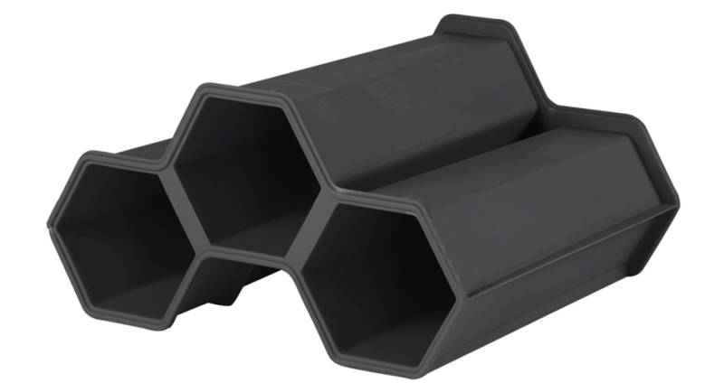 EDA Mini-Flaschenregal, für 3 Flaschen, PP, anthrazit von eda