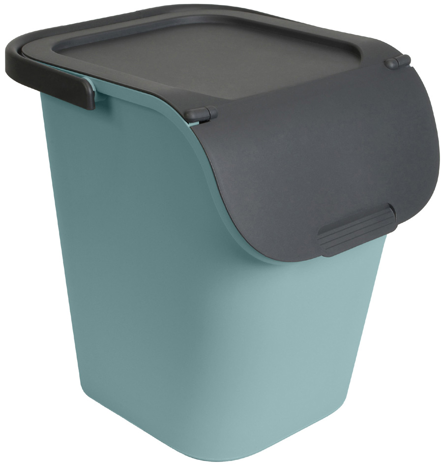 EDA Sortierbehälter TriHome, 40 Liter, zementgrau/anthrazit EDA Sortierbehälter TriHome, 40 Liter, zementgrau/anthrazit von eda