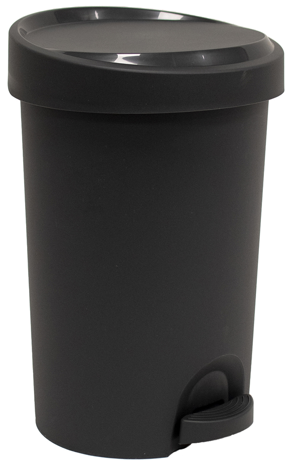 EDA Tret-Abfallbehälter Stepy, 15 Liter, PP, anthrazit von eda